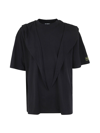 Raf Simons Oversized T Shirt With Hood Fauves In Black