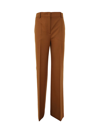 Alberta Ferretti Straight Trousers In Marrone