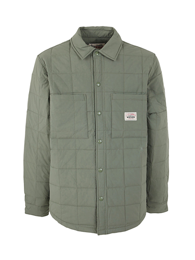 Stussy Quilted Fatique Shirt In Green