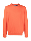Polo Ralph Lauren Long Sleeve Basic Pullover In New Active Orange