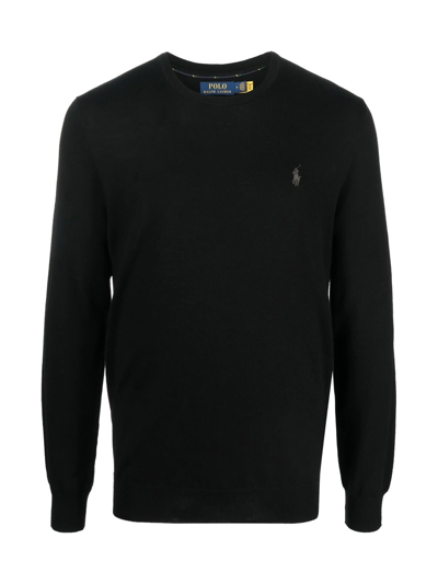 Polo Ralph Lauren Long Sleeve Basic Pullover In Polo Black
