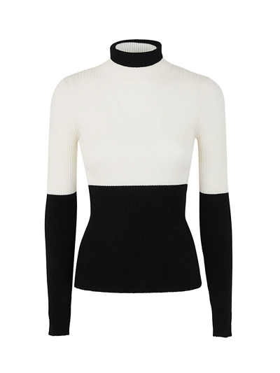 Pierantonio Gaspari Round Neck Sweater In Black Ecru