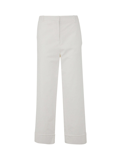 Stefano Mortari Turn-up Trouser In White