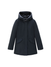 Woolrich Artic Parka Jacket Woman Puffer Midnight Blue Size L Cotton In Melton Blue