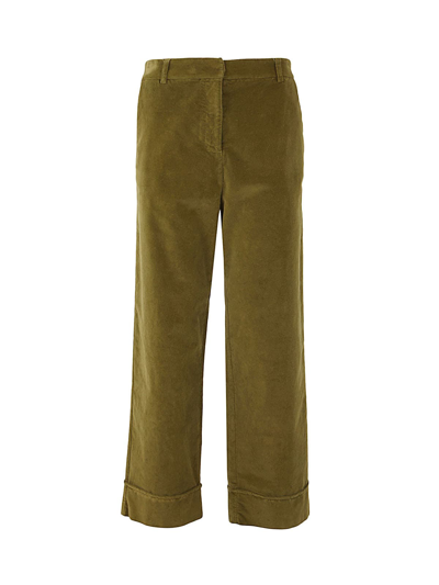 Stefano Mortari Turn-up Trouser In Green