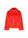 Msgm Eco Front-zip Coat In Poppy Red
