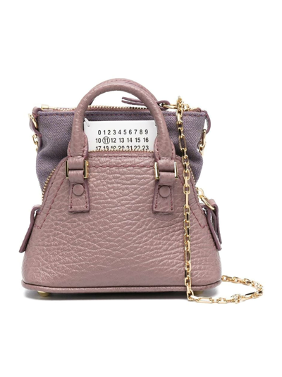 Maison Margiela 5ac Leather Baby Bag In Pink & Purple