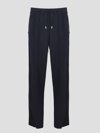 Lanvin Black Patch Lounge Pants In Blue