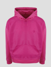 Valentino Cotton Sweatshirt With Nylon Panel And Stud Detail In Pink & Purple