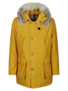 Woolrich Arctic Parka With Detachable Fur In Bye Burnt Yellow