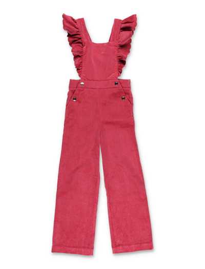 Chloé Kids' Frill Overall In Begonia