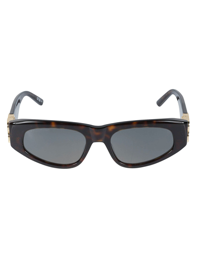 Balenciaga One-size Sunglasses In Brown/green