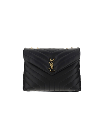 Saint Laurent Loulou Shoulder Bag In Nero