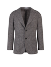 Boglioli Chevron Pattern Blazer In Grey