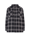Washington Dee Cee Check-pattern Beaded Shirt-jacket In Black