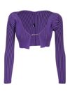 Jacquemus Purple 'la Maille Pralù' Cardigan In Violet