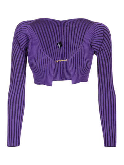 Jacquemus Purple 'la Maille Pralù' Cardigan
