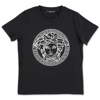 YOUNG VERSACE T-SHIRT NERA IN JERSEY DI COTONE