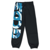 Gcds Mini Gcds Pantaloni Neri In Felpa Di Cotone In Black