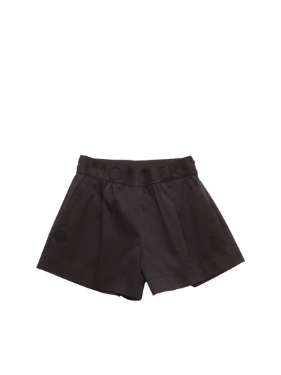Moncler Kids Shorts Per Bambini In Black