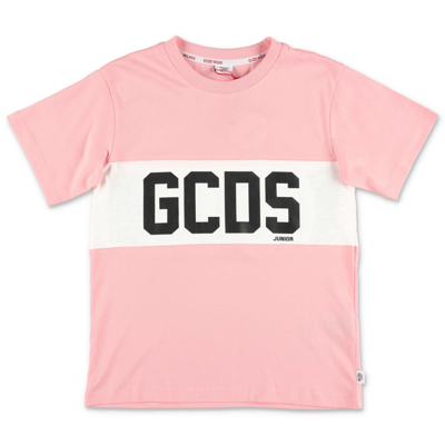 Gcds Mini Kids' Gcds T-shirt Rosa In Jersey Di Cotone In Pink