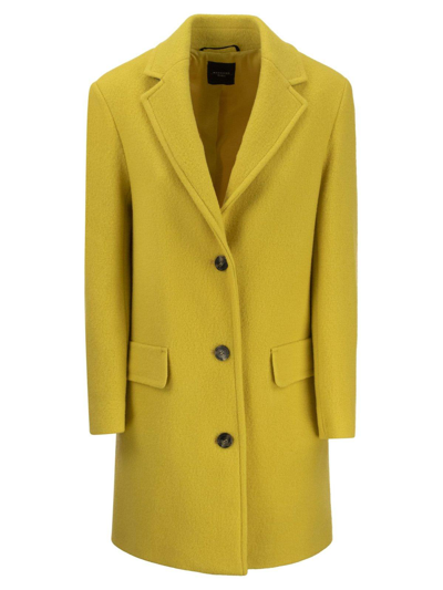 Weekend Max Mara Cordoba Heavy Wool Jersey Short Coat In Yellow