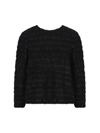 Balenciaga Tweed Buttoned Back-to-front Top In Nero