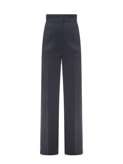 Sportmax Andorra High Waist Flared Trousers In Navy