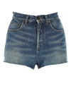 SAINT LAURENT HIGH RISE DENIM SHORTS