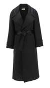 SAINT LAURENT BELTED LONG-SLEEVED COAT