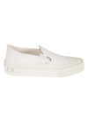 Moncler White Cotton Gliessiere Slip-on In White