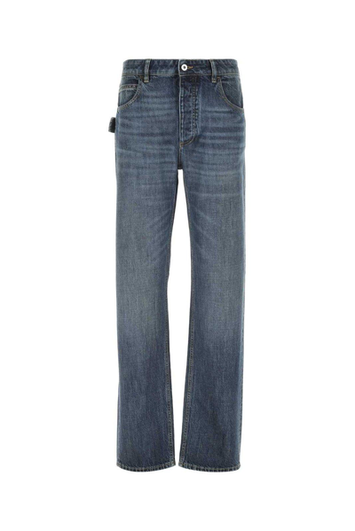 Bottega Veneta Straight-leg Floor-length Jeans In Blue