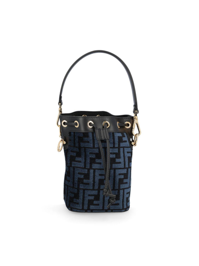 Fendi Small Mon Tresor Monogram Bucket Bag In A Nero