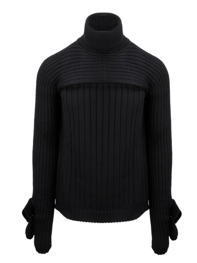 FENDI TURTLENECK RIB-KNIT SWEATER