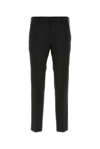 Prada Wool Stretch Pant With Pockets And Loops In Nero