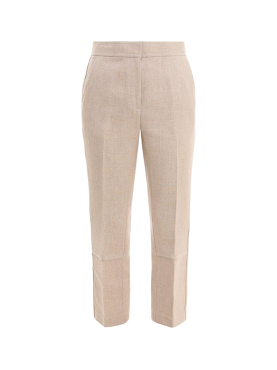 Tory Burch Phoebe Tailored Pants In Beige