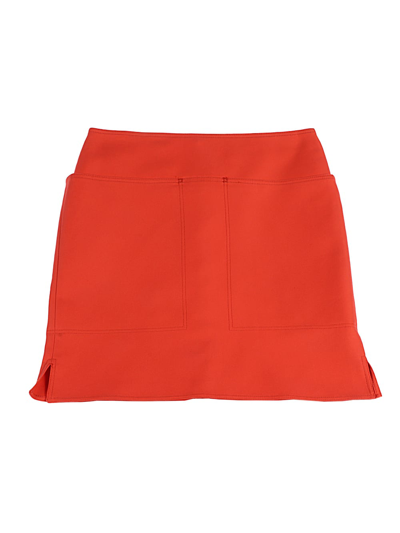 Max Mara Bevanda Cotton-gabardine Mini Skirt In Orange