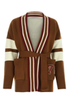 Golden Goose Journey Brown/white Cardigan In Brown