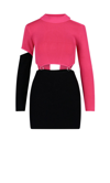 Andersson Bell Two-tone Mini Dress In Pink
