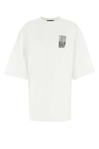 Balenciaga Barcode Oversized T-shirt In White/black | ModeSens