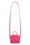 Givenchy Micro Antigona Shoulder Bag In Calf Leather In Neon Pink