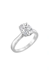 Badgley Mischka 14k White Gold Lab Grown Oval Solitaire Diamond Ring In White Gold-2.00ctw
