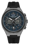 KENNETH COLE DRESS SPORT CHRONOGRAPH SILICONE STRAP WATCH, 43.5MM