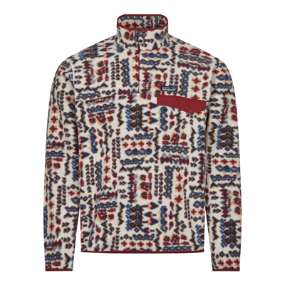 Patagonia Synch Snap Fleece - Pumice In Red