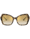 Dolce & Gabbana Hexagonal-frame Sunglasses In Braun