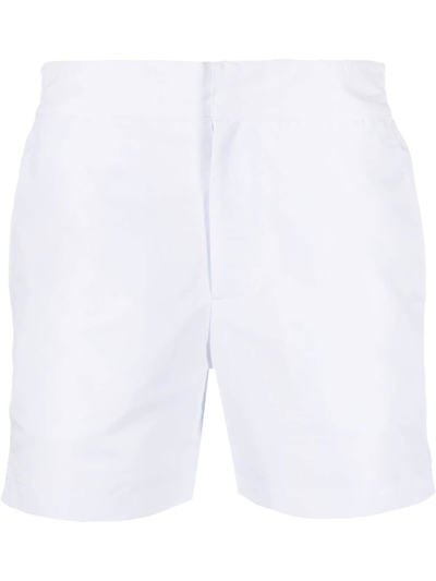 Frescobol Carioca Straight-leg Swim Shorts In White