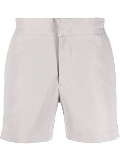 Frescobol Carioca Straight-leg Swim Shorts In Grey