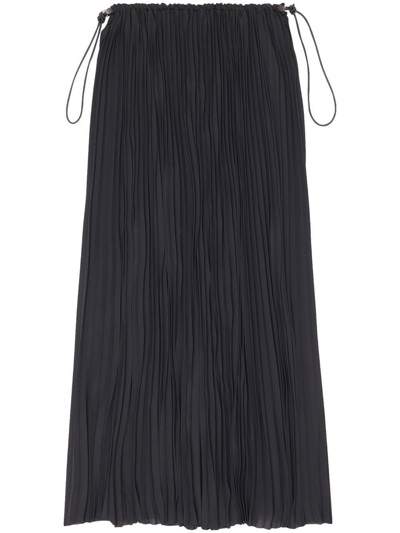 Balenciaga Fully-pleated Midi Skirt In Schwarz