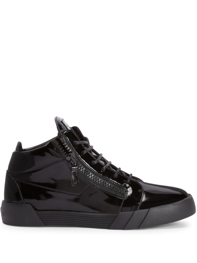 Giuseppe Zanotti The Shark 5.0 Mid-top Sneakers In Black