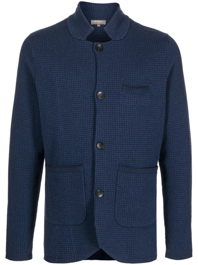 N•peal Knitted Cashmere Blazer In Blue